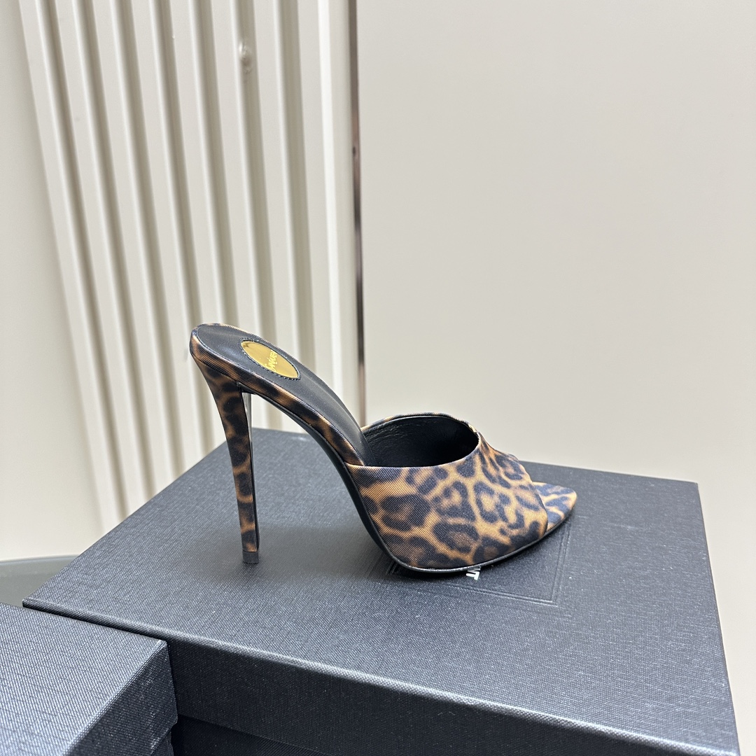 YSL pointed open-toe high heels: 10.5CM Size: 35-39 (40 custom-made, no returns or exchanges)