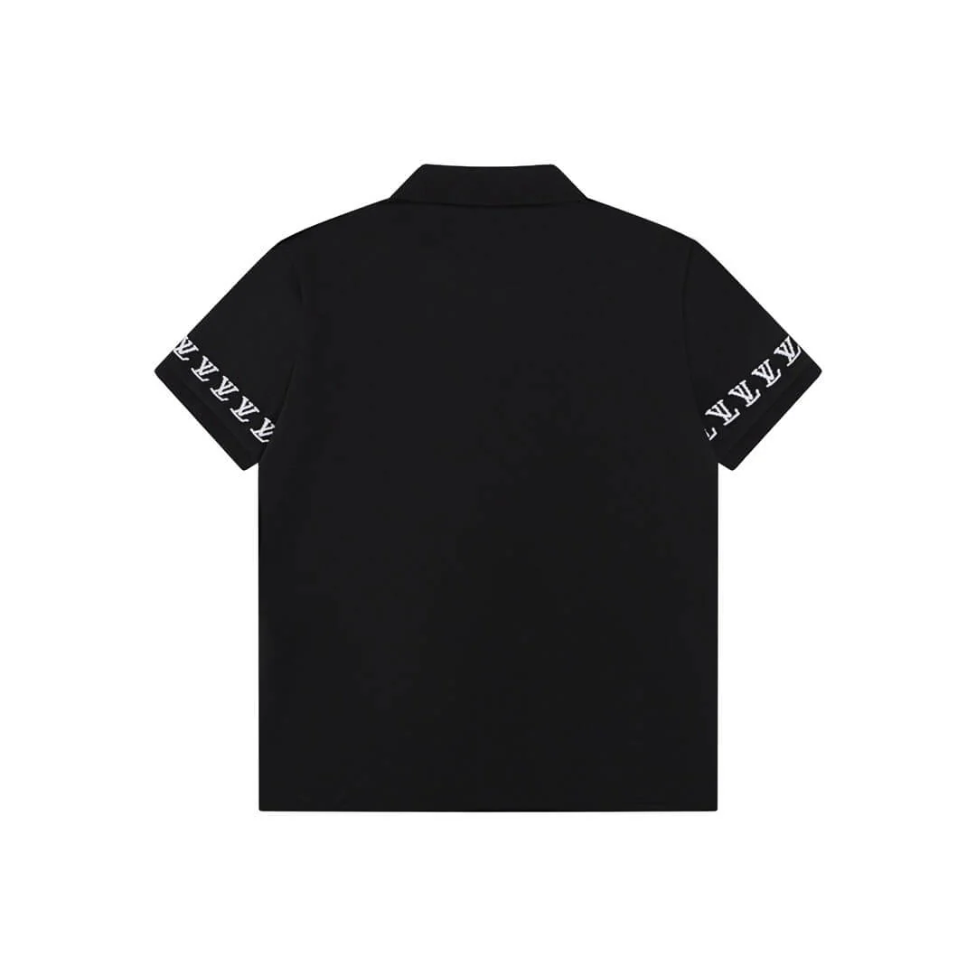 Chest Letter Embroidery Polo T Shirt